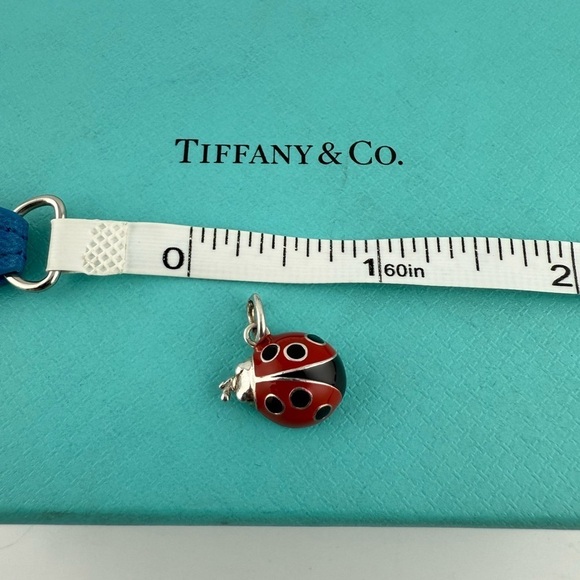 Retired Tiffany & Co. Red Lady Bug Charm Pendant Sterling Silver Enamel - Picture 5 of 5